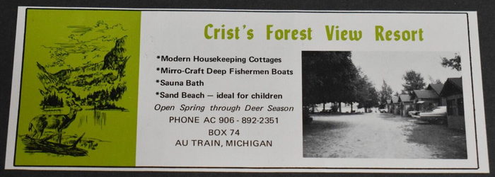 Northern Nights Resort (Crists Forest View Resort) - Print Ad